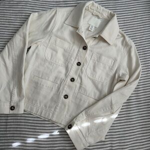 H&M Off-White Collared Jacket NWOT